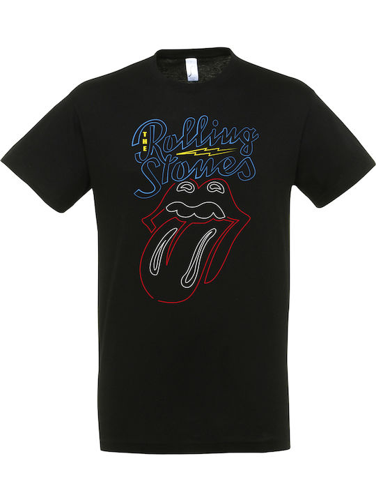 Ανδρικό Μπλουζάκι Stedman Μαύρο Σχέδιο Rolling Stones Dp2200