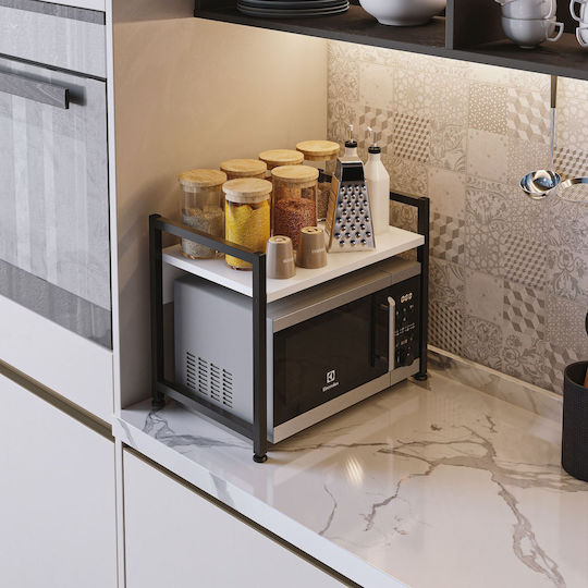 Hanah Home Настолна Металик Стойка 53x35x41см Бяла