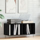 Vidaxl Schallplattenregal Schwarzeiche 100x38x48 cm Holzwerkstoff
