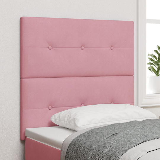 vidaXL Fabric Bed Headboard Pink 100x88cm