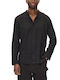 Long-sleeved Linen Shirt Black