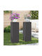 vidaXL Set 2 Töpfe Metall Black