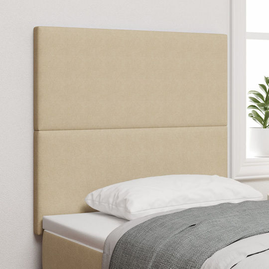 vidaXL Fabric Bed Headboard Soft Green Gray 80x128cm