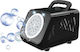 Mașină electrică de făcut baloane de săpun cu lumini LED 2 viteze 200ml 12000 baloane/min 12x13x19cm negru alb