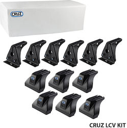 Πόδια Άκρα Μπάρες & Σχάρες Οροφής Cruz Lcv 934-402 Renault Kangoo 98-08 08-14 14+ Mercedes-benz Citan W415 Long 13-21 Nissan Kubistar 97-08 Nv250 13+ Σετ 6 Τεμάχια 4+2v Auto Gs 51151