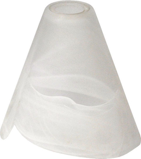 Abajur din sticlă de schimb E14 Alb 14.5x14x15cm Sinialo 2900601