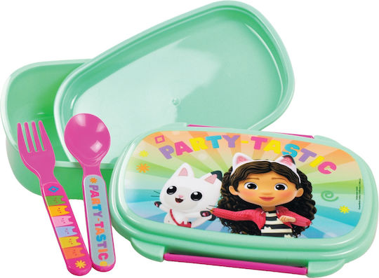 Gabby's Dollhouse Plastic Kids' Lunch Set Gray