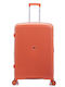 RCM Large Travel Suitcase Hard Orange with 4 Wheels Height 75cm