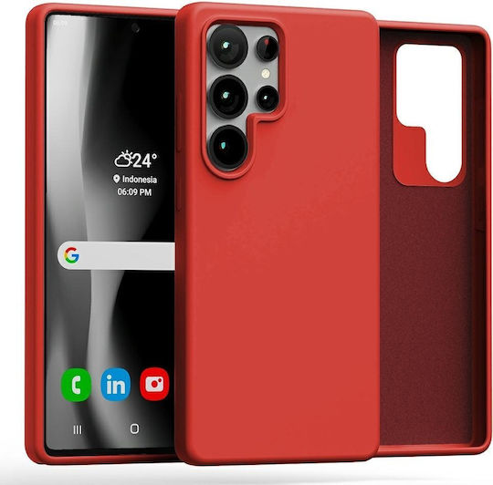 Mercury Umschlag Rückseite Silikon Rot (Galaxy S25 Ultra,Samsung S25 Ultra)