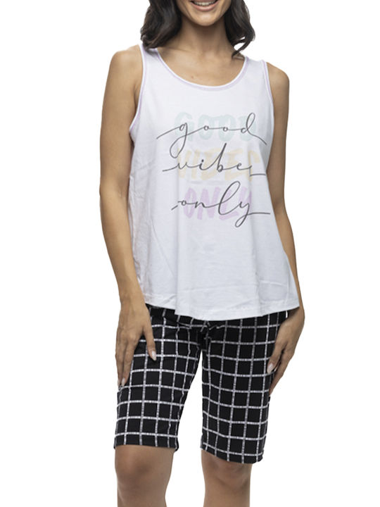 Galaxy Summer Women's Pyjama Set White