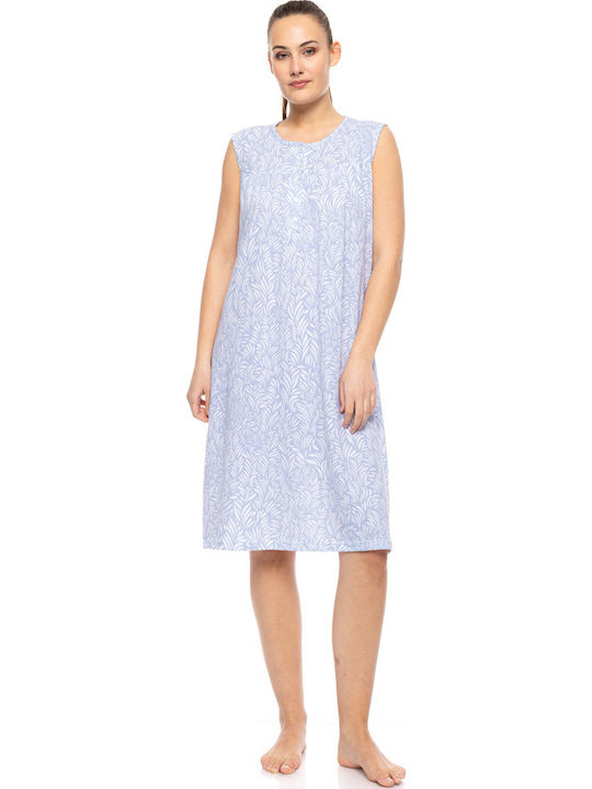 Pink Label Summer Women's Nightdress Ice Blue