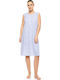 Pink Label Summer Women's Nightdress Ice Blue