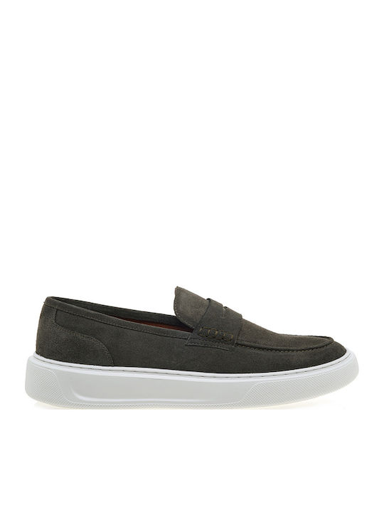 Renato Garini Suede Ανδρικά Loafers σε Πράσινο ...