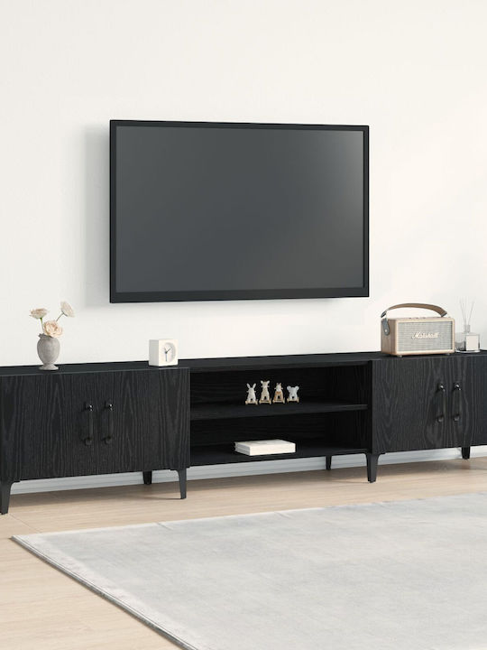 Έπιπλο Τηλεόρασης Μαύρο Δρυς Μ180xΠ31.5xΥ40cm