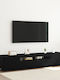 vidaXL TV-Ständer mit LED-Beleuchtung Schwarze Eiche M200xT35xH40cm