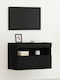 TV Stand with LED Lighting Black Oak L60xD30xH40cm