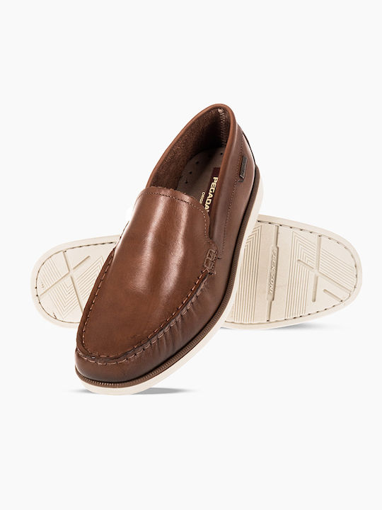 Pegada Men's Leather Loafers Brown