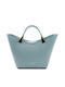 Leather Women's Bag Shoulder Light Blue