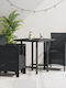 Outdoor-Sessel Kunststoff Charcoal 2Stück 53x49x85εκ.