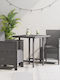 Outdoor Armchair Plastic Light Gray 2pcs 53x49x85cm