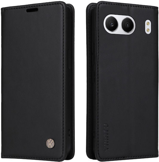 Yikatu Книга Изкуствена кожа / Силикон Черен (OnePlus Nord 4)