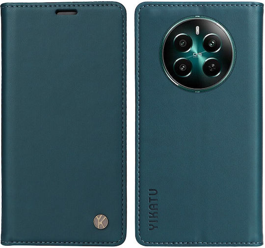 Yikatu Book Piele artificială / Silicon Verde (Realme 12+)