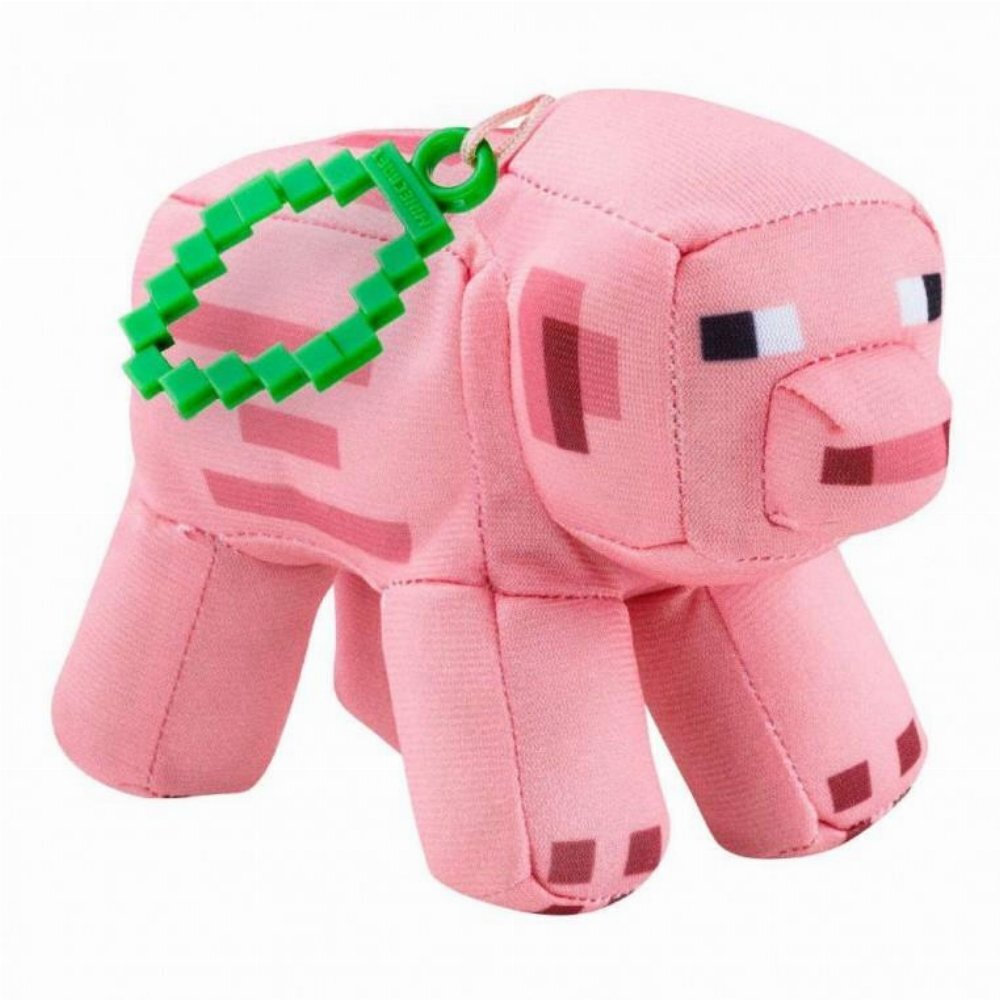 Minecraft Pig Plush Bag Clip Keychain 15cm