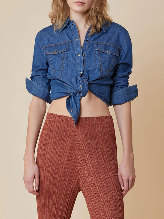 Pennyblack Γυναικείο Πουκάμισο Denim Blue