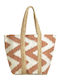 Ble Resort Collection Wicker Beach Bag White