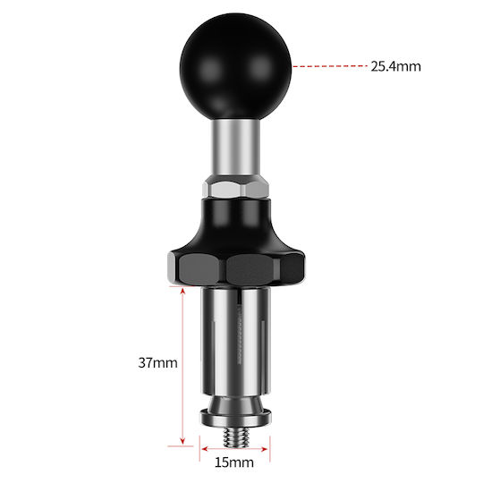 LanParte Ball for Motorcycle Mobile Mount
