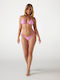 Bikinihosen Slip mit Schnürung Rosa