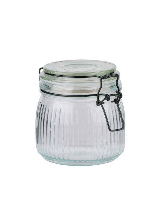 Alpina Appliances Allgemeine Verwendung Glasvase mit luftdichtem Deckel Transparent 500ml 1 Stück
