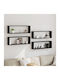 Shelves Wall Black Oak 4pcs 80x15x26cm