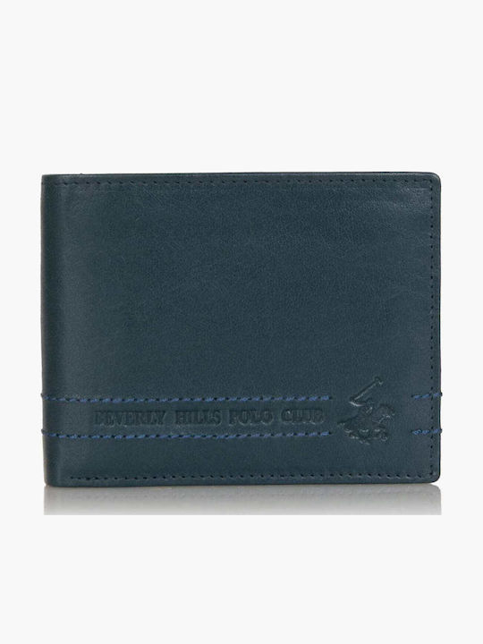Leather Men's Wallet Classic Blue