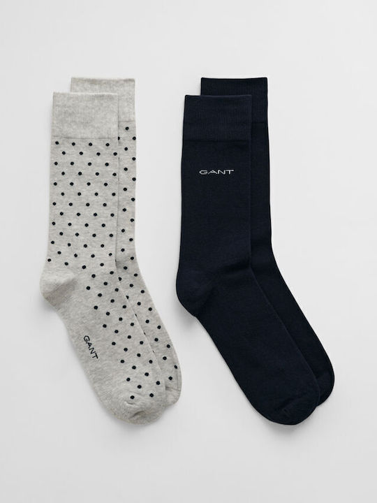 Gant Ανδρικές Μονόχρωμες Κάλτσες Γκρι 2Pack