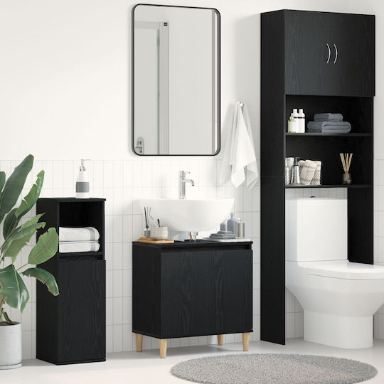 vidaXL Шкаф без Мивка Д58xШ33xВ60см Black Oak