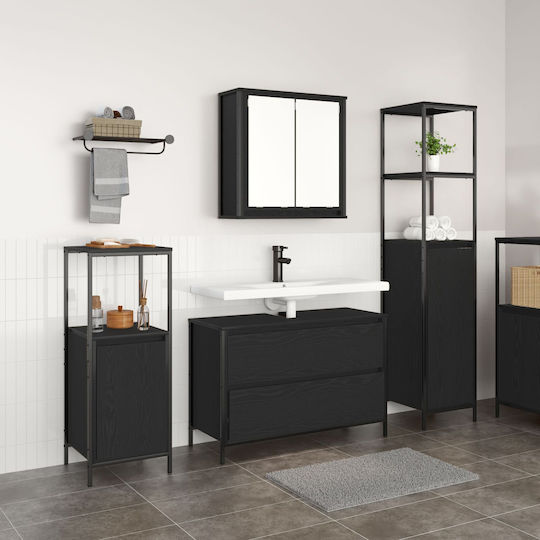 vidaXL Countertop without Sink L90xW34.5xH60cm Black Oak