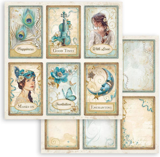 Hârtie pentru Scrapbooking Stamperia 30.5x30.5cm Față-Verso 6 Cartonașe