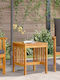 Sitting Room Table for Small Outdoor Spaces Made of Acacia Brown Acacia 45x45x50cm