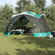 vidaXL Green Camping Tent for 4 People 434x434x230cm