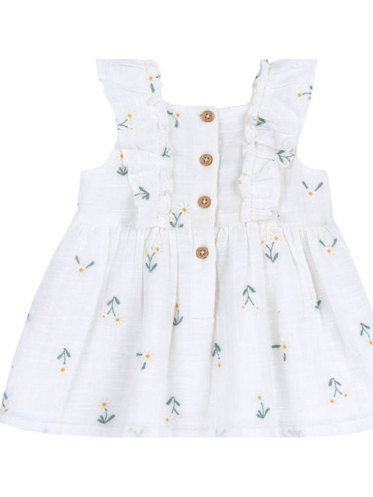 Kinderhemd Ärmellos Ecru - Floral