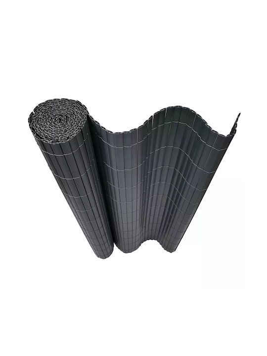 Reinforced Two-Sided PVC Reed Fence 19mm Grey 150 Y X 300cm Grey 54113