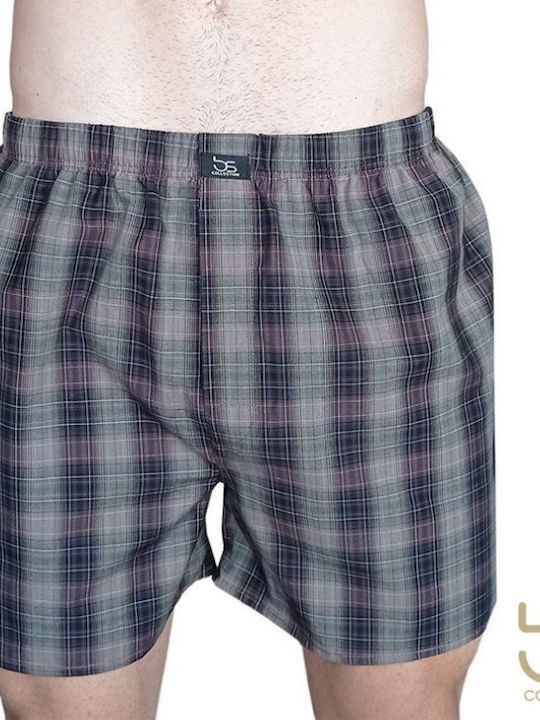 Herren Boxershorts Coffee Kariert 1Packung