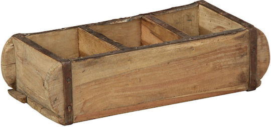vidaXL Дърво Кутия за съхранение Кафяв 30x14x9см 4бр