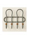 Metal Wall Hanger 4 Hooks Gray 25x12.5x9cm