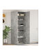 Holz Schuhschrank 80x35.5x180cm