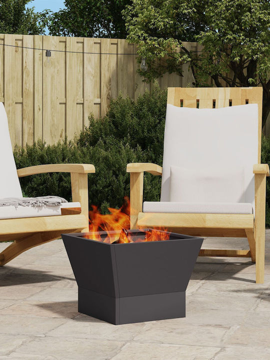 vidaXL Firepit Black 40x40x30cm