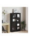 vidaXL Wohnzimmer Vitrine aus Spanplatte mit Verglasung Schwarze Eiche 82.5x30.5x150cm