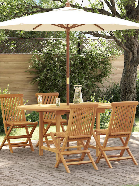 Garten- und Outdoor-Möbelsets Typsatz Speisesaal 5 Stücke Braun
