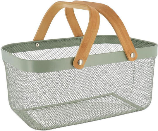 Arti Casa Καλάθι Αποθήκευσης Bamboo Πράσινο 39x25x19.5cm
